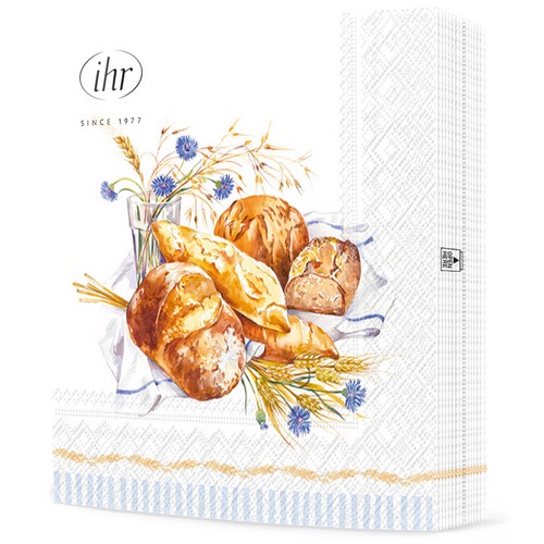 20 Servietten Rustic Delights - Leckere Backwaren 33x33cm