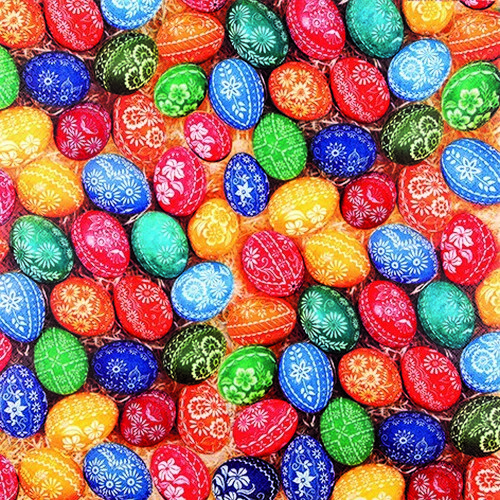 20 Servietten Hand Crafted Eggs - Viele handbemalte Eier 33x33cm