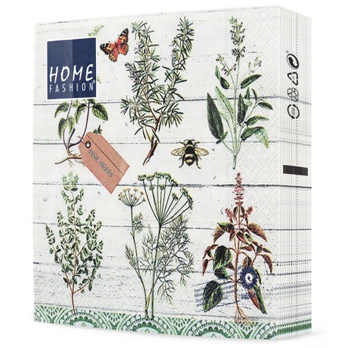 20 Servietten Floral Study - Pflanzenbestimmung 33x33cm