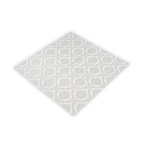 20 Servietten Elegant silver - Muster silber 33x33cm