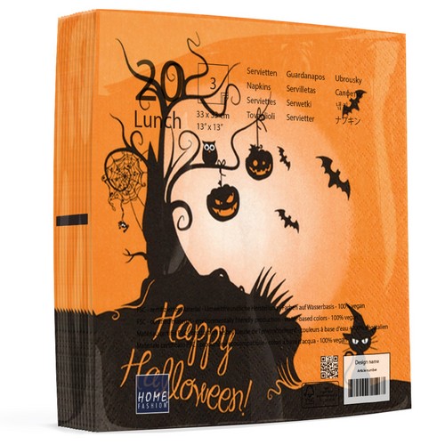 20 Servietten 2 in 1 Halloween 33x33cm
