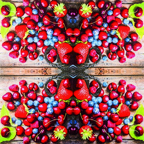 20 Servietten Tasty Berries - Beeren aus dem Garten 33x33cm