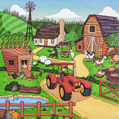 20 Servietten Little Farm - Tierischer Bauernhof 33x33cm