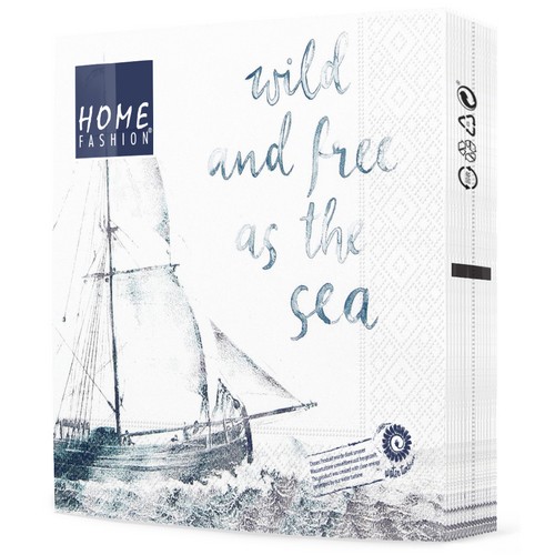 20 Servietten Wild and Free - Wild und frei wie das Meer 33x33cm