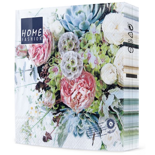 20 Servietten Flower Variety - Bunte Blumenvielfalt 33x33cm