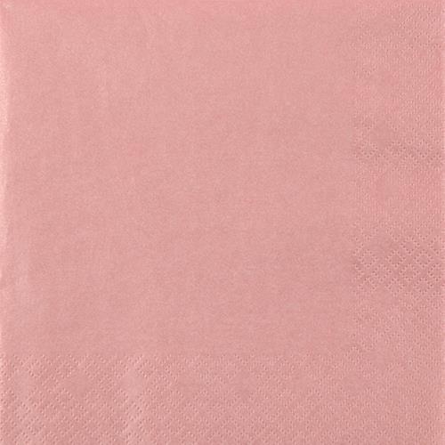 20 Servietten Perl Effect antique rose - altrosa 33x33cm