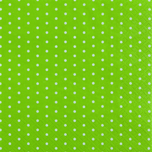 20 Servietten Mini Dots light green - Mini-Punkte hellgrün 33x33cm