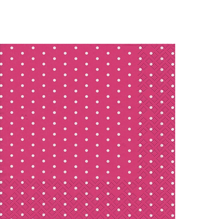 20 kleine Cocktailservietten Mini Dots berry - Mini-Punkte berry 25x25cm