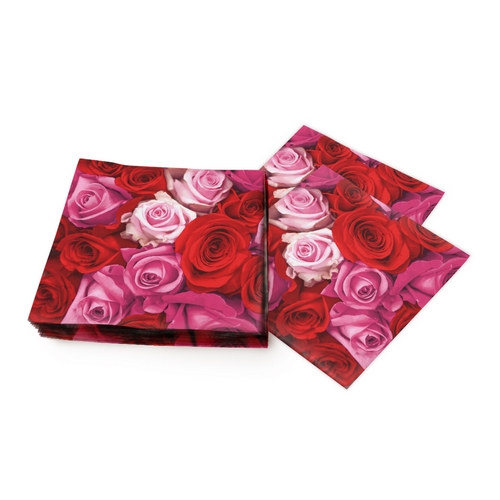 20 Servietten Rose essence - Überwältigende Rosenvielfalt 33x33cm