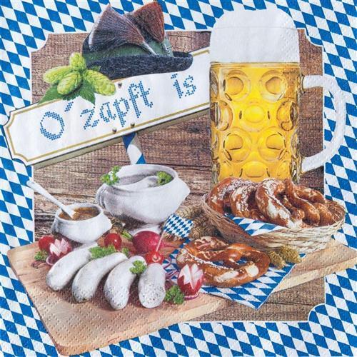 20 Servietten O zapft is 33x33cm