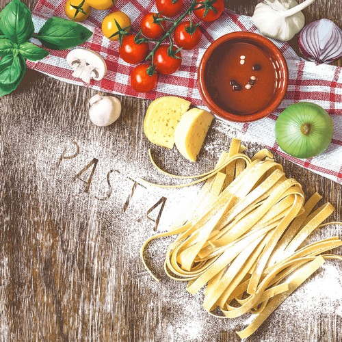 20 Servietten Pasta time - Zeit für leckere Pasta 33x33cm