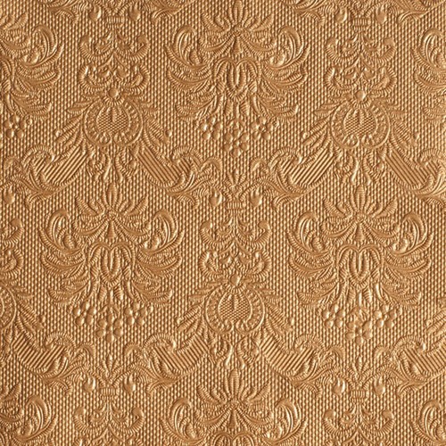 15 geprägte Servietten Elegance bronze 33x33cm