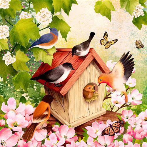 20 Servietten Bird House 33c33cm