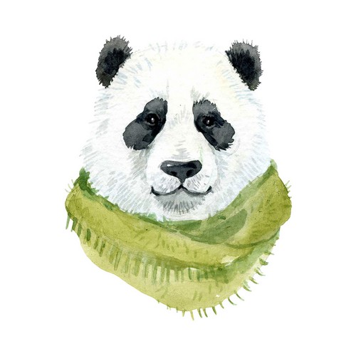 20 Servietten Winter Panda Bear - Panda in Weihnachtskleidung 33x33cm