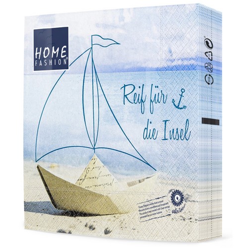 20 Servietten Reif für die Insel - Mein Segelboot 33x33cm