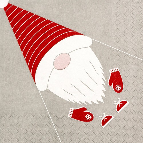 20 Servietten Fold me Nisser - Gnom zum Falten 33x33cm