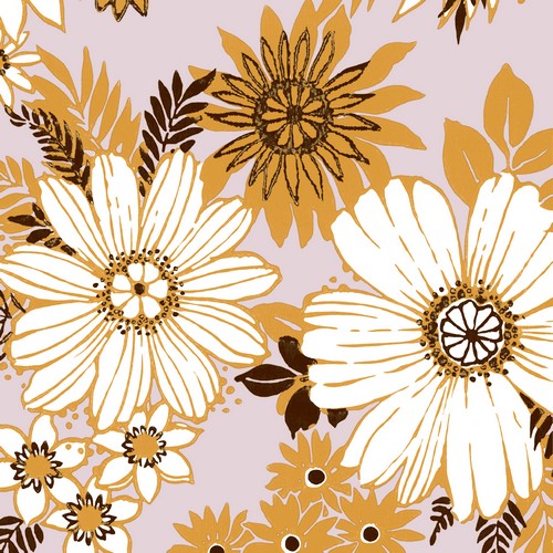 20 Servietten Retro Florals - Retro Blüten auf altrosa 33x33cm