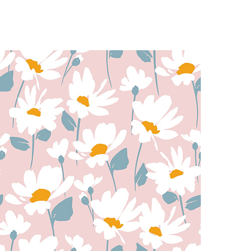 20 kleine Cocktailservietten Daisy bloom - Stilisierte Margeritenblüten 25x25cm