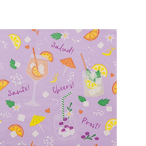 20 kleine Cocktailservietten Cocktail Party - Party mit Cocktails 25x25cm