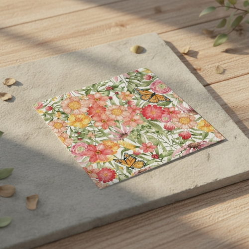 20 Servietten Sunlit blooms - Sommerliche Blumenmischung 33x33cm