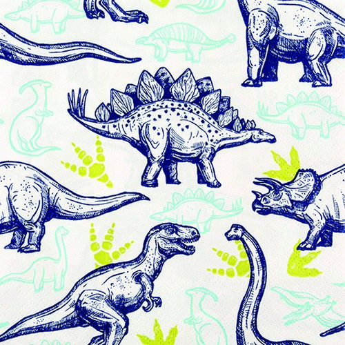 20 Servietten Dinosaurs - Dinosaurier 33x33cm