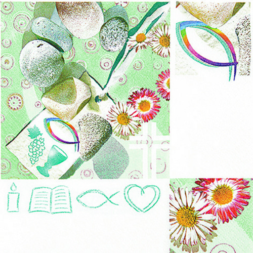 RP 20 Servietten Kommunion - Kommunion/Konfirmation modern 33x33cm
