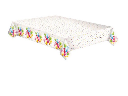 Tischdecke aus Papier Birthday Balloons - Farbige Partyballons 120x180cm