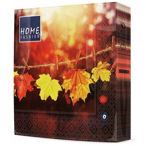 20 Servietten Sunny Fall - Herbstblätter im Sonnenschein 33x33cm 