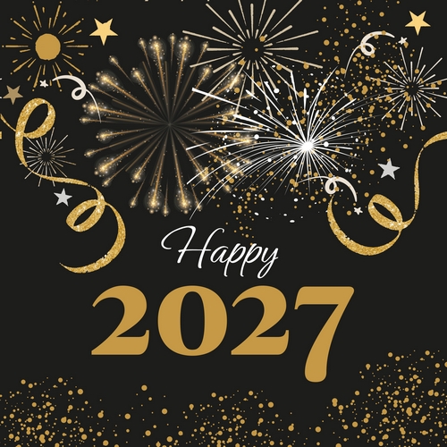 20 Servietten Happy 2027 - Das Jahr 2027 33x33cm