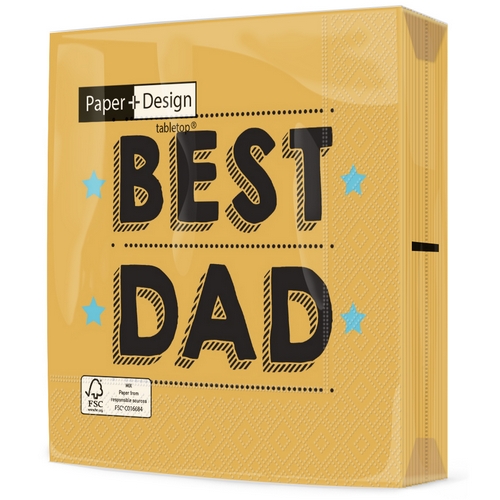 20 Servietten Best dad - Bester Dad 33x33cm