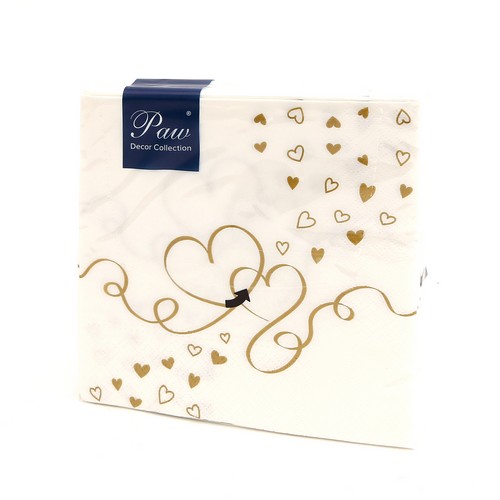 Motivservietten Hochzeit gold