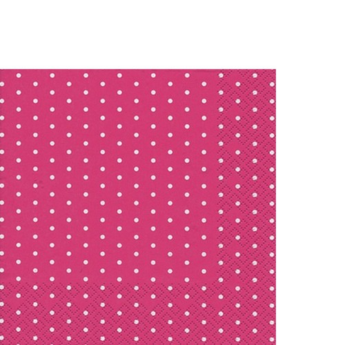 20 kleine Cocktailservietten Mini Dots berry - Mini-Punkte berry 25x25cm