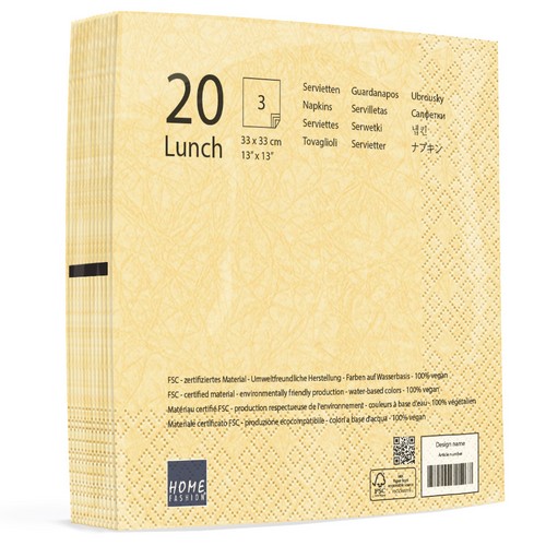 20 Servietten Modern Colours champagner 33x33cm
