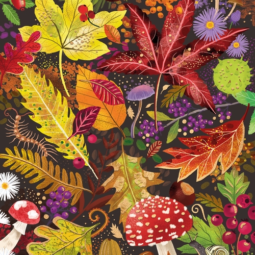 20 Servietten Falls Beauty - Bunte Herbstblätterwelt 33x33cm