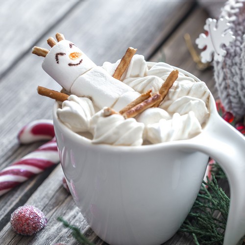 20 Servietten Marshmallow man - Kreativer Weihnachtsgenuss 33x33cm