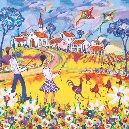 20 Servietten Portchie Art Boy and Girl flying Kites - Bunte Drachen steigen lassen 33x33cm