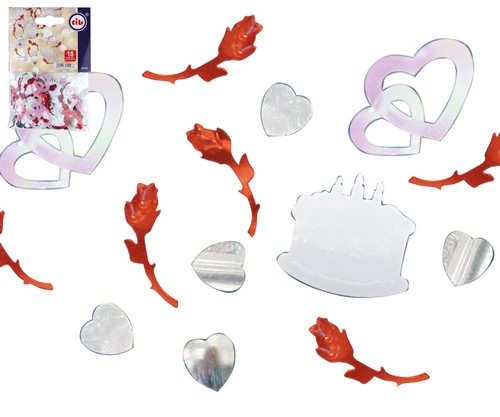 Konfetti Hochzeit Rosen, Herzen, Torten sortiert 15g