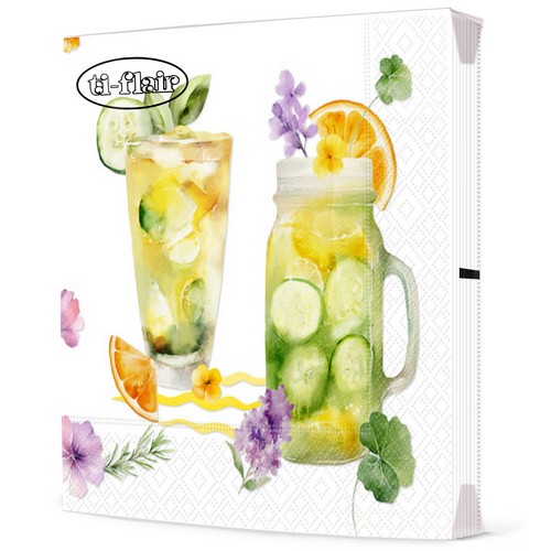 20 Servietten Lemonade - Frische Sommerlimonade 33x33cm