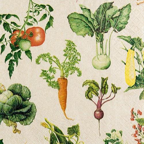 20 Servietten Eco Line Vegetable Lovers - Gemüsesorten Eco 33x33cm