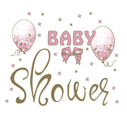 20 Servietten Baby Shower pink 33x33cm