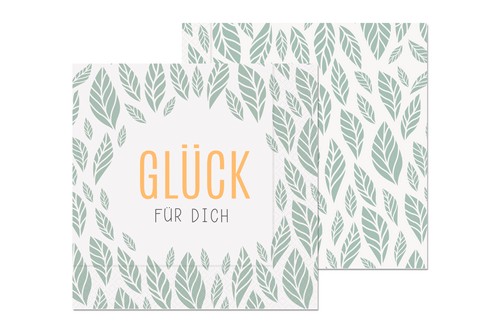 20 Servietten Blatt - Glück für Dich 33x33cm