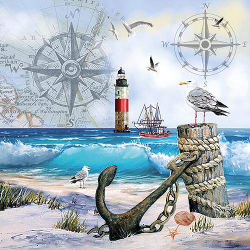 20 Servietten Anchorage - Momente am Meer 33x33cm