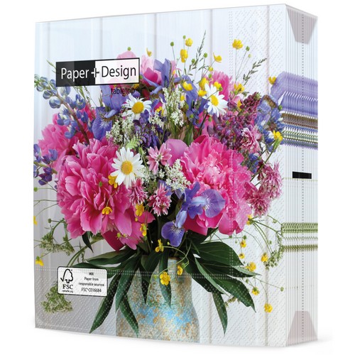 20 Servietten Bouquet - Wundervoller Blumenstrauß 33x33cm