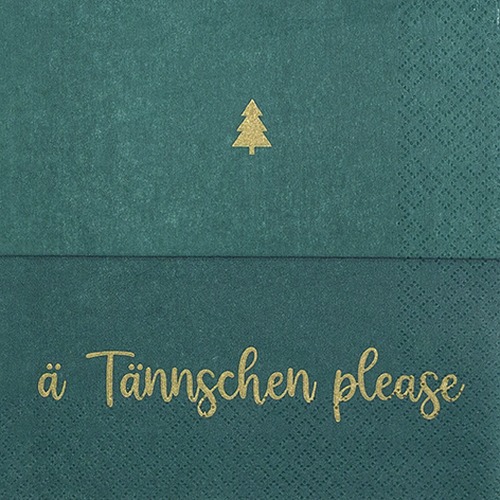 20 Servietten ä Tännschen - Ä Tännschen grün 33x33cm