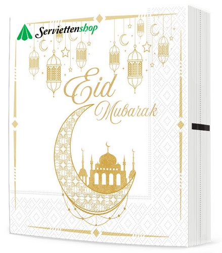 20 Servietten Eid Mubarak 33x33cm