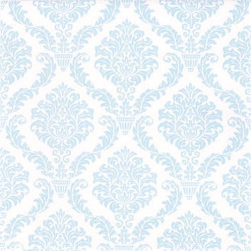 12 Airlaid Servietten Elegant light blue - Muster hellblau 40x40cm
