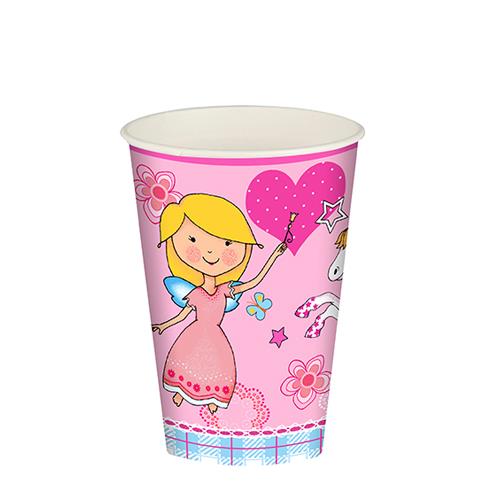 10 Pappbecher Princess Dream - Im Leben einer Prinzessin 0,2l, H9,7 x Ø7cm