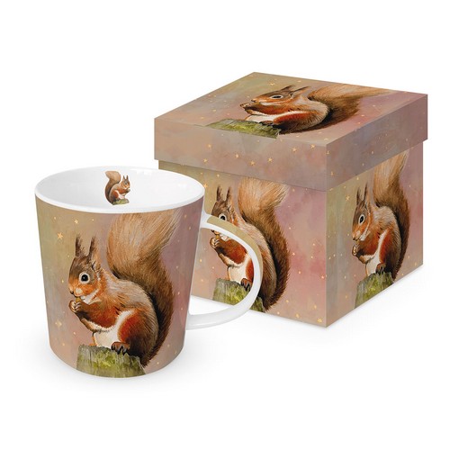 Tasse aus Porzellan Judy - Eichhörnchen mit Sterne 0,4L, Höhe 9,7cm