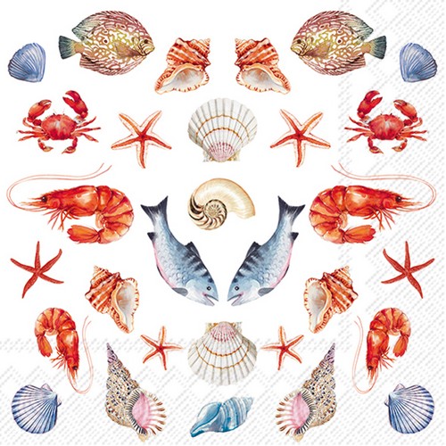 20 Servietten Sea Potpourri - Potpourri vom Meer 33x33cm
