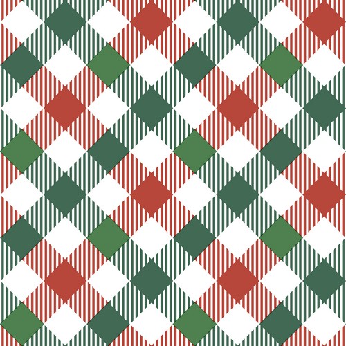 20 Servietten Tartan Mix - Diagonal kariert bunt 33x33cm